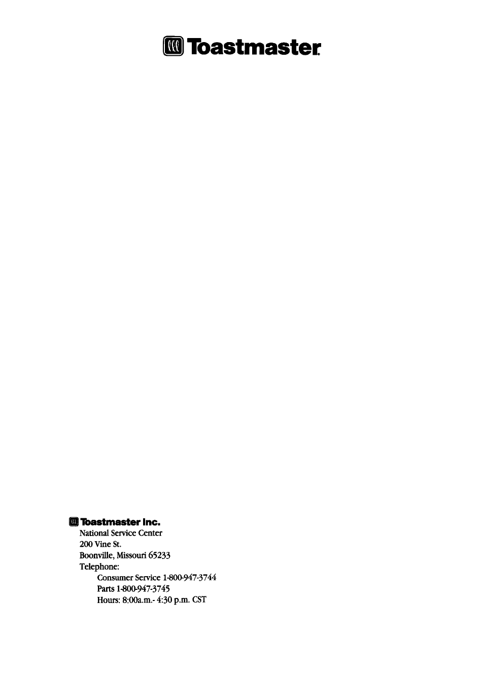 Toastmaster User Manual Bread Box User Manual | Page 31 / 31