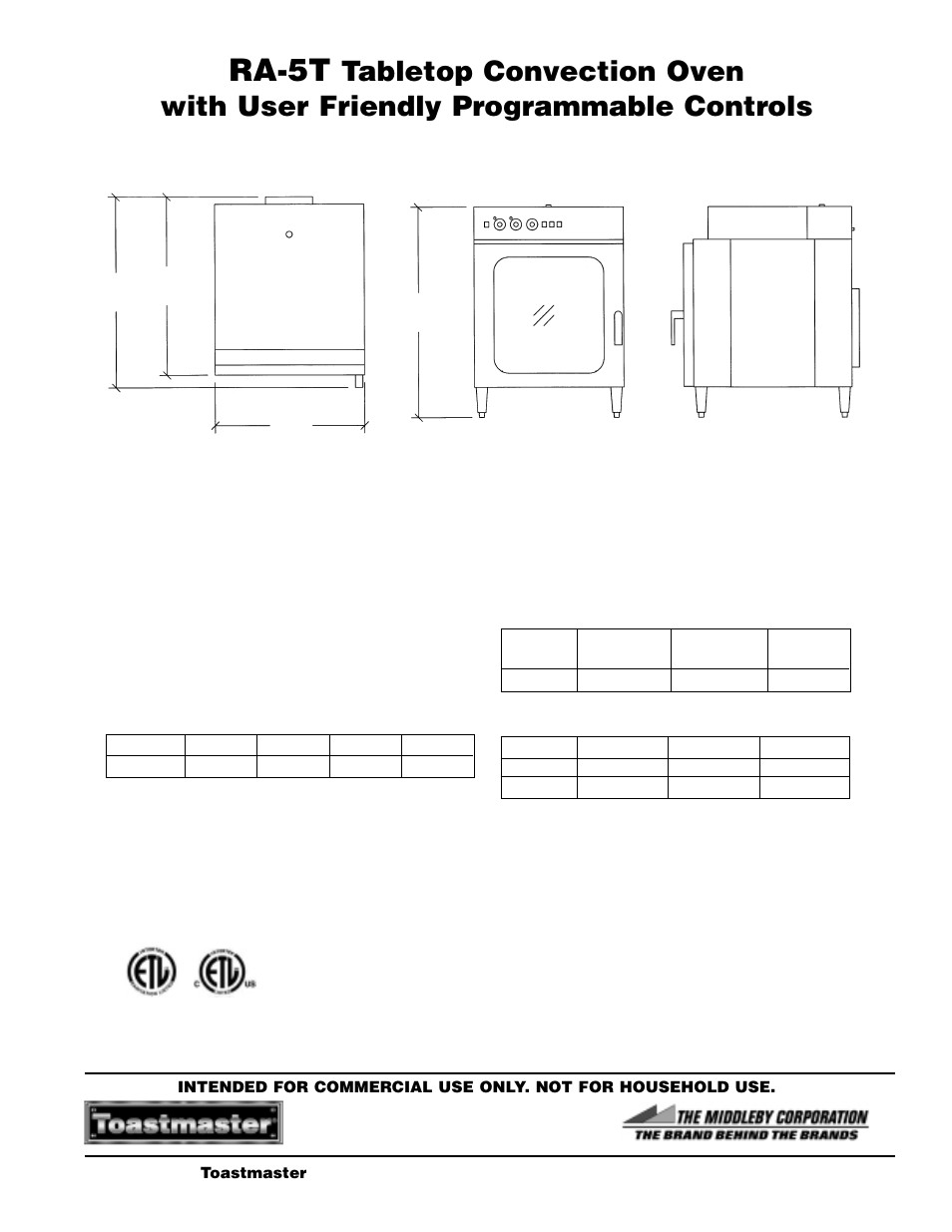 Ra-5t | Toastmaster RA-5T User Manual | Page 2 / 2