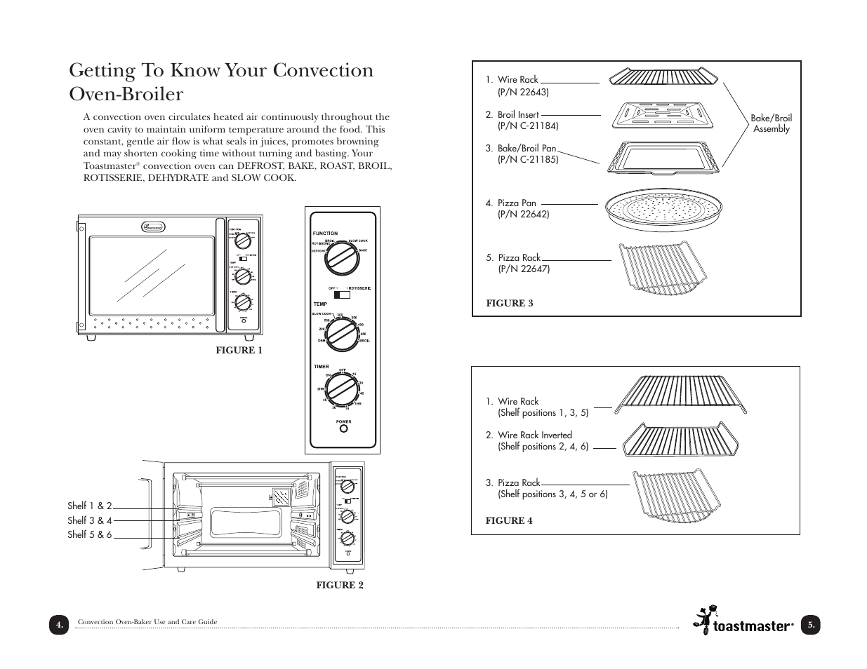 Getting to know your convection oven-broiler | Toastmaster TCOV6RCAN User Manual | Page 6 / 33