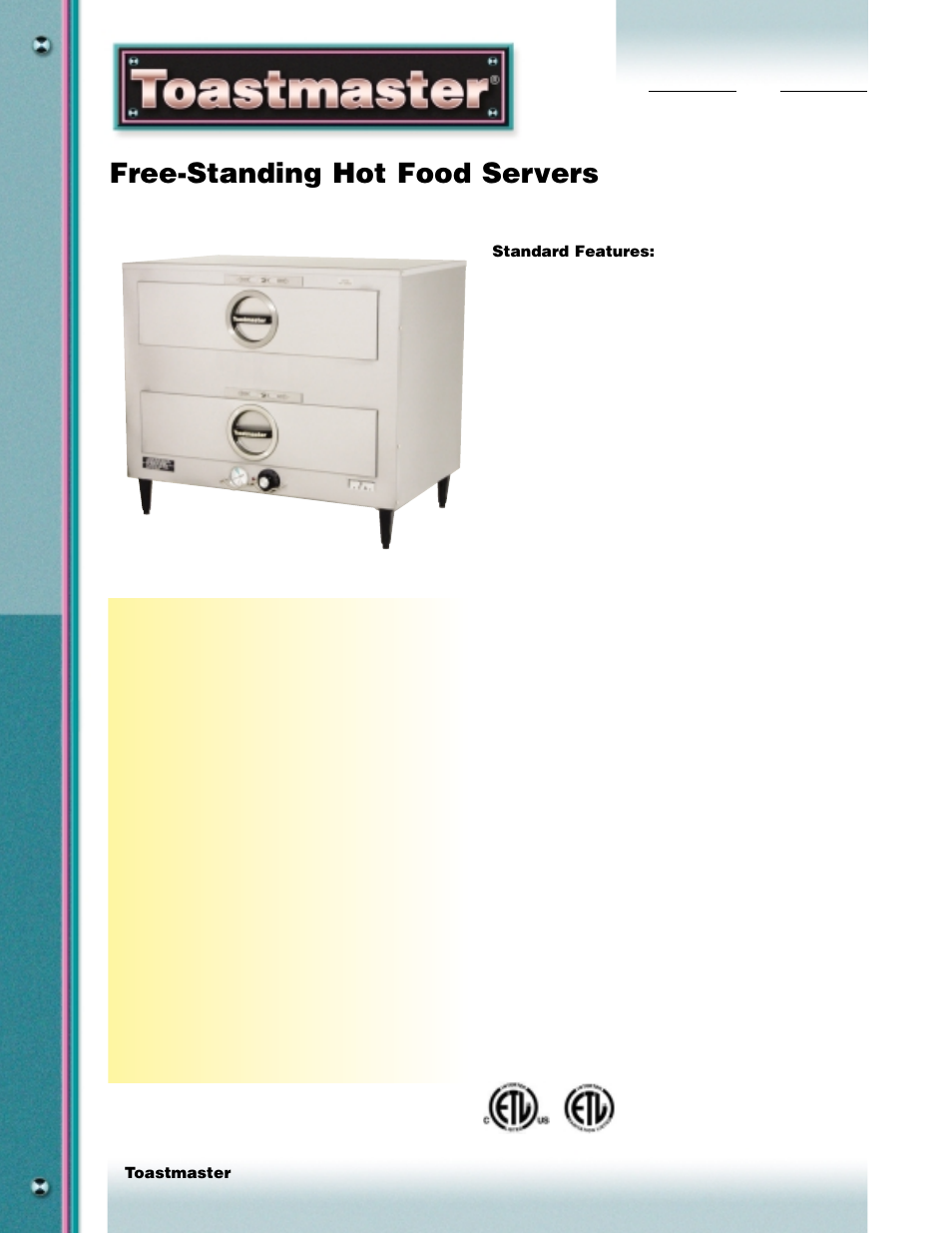 Toastmaster 3B82D000T72 User Manual | 2 pages