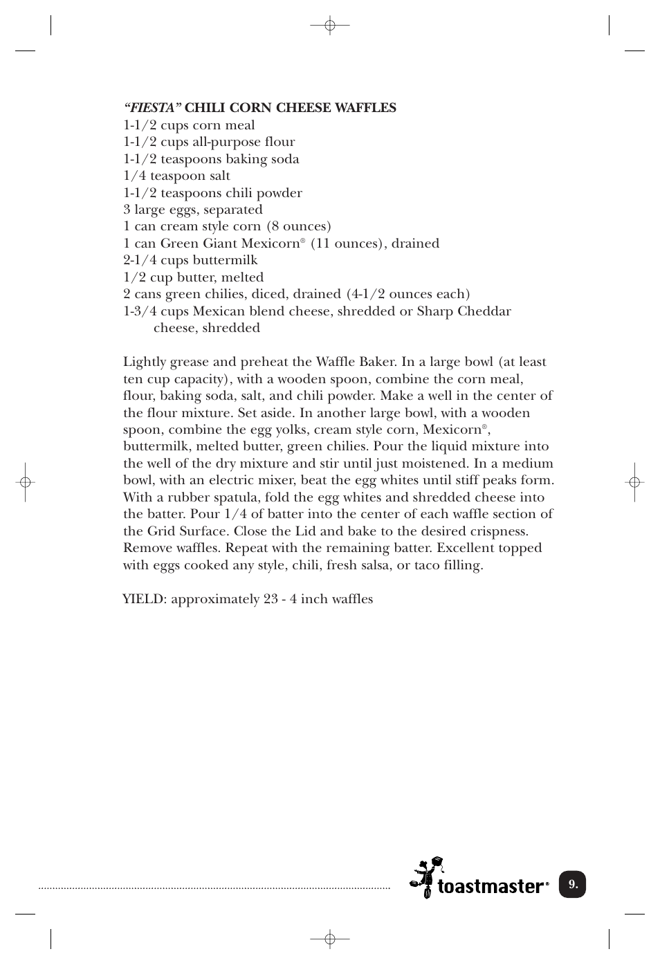 Toastmaster TWB4BEL User Manual | Page 10 / 22