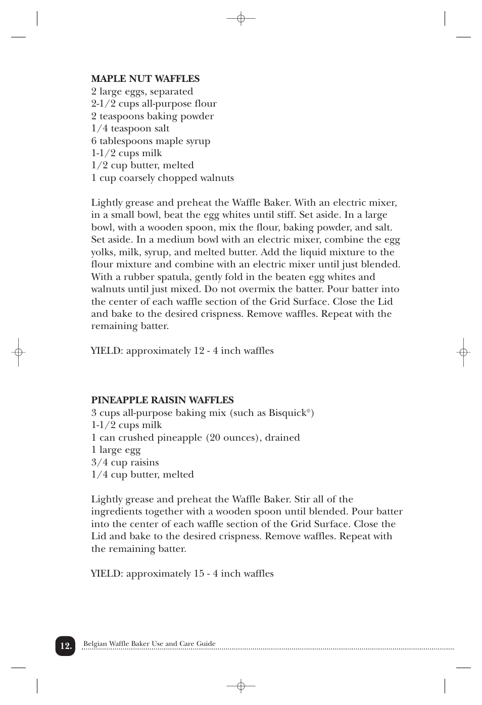 Toastmaster TWB4BEL User Manual | Page 13 / 22