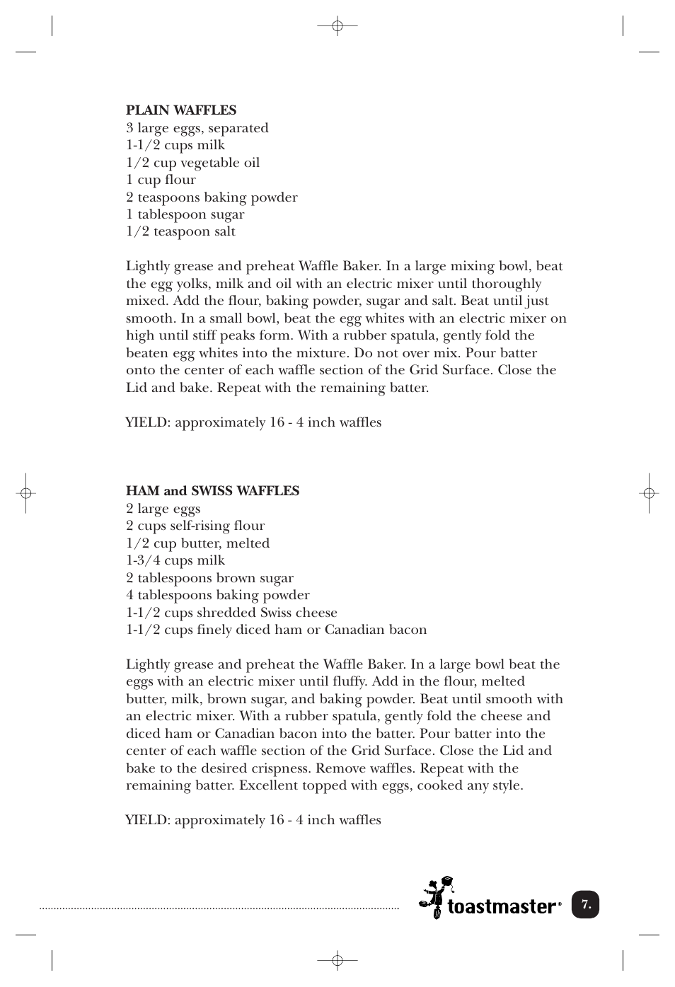 Toastmaster TWB4BEL User Manual | Page 8 / 22