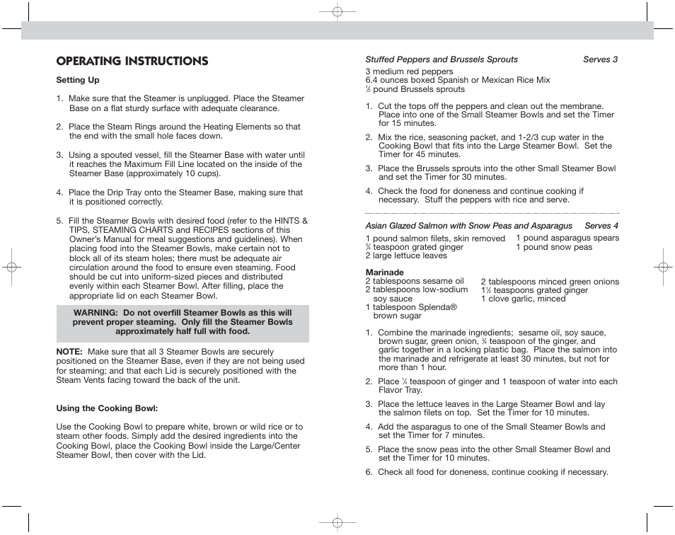 Operating instructions | Toastmaster EST7 User Manual | Page 10 / 48