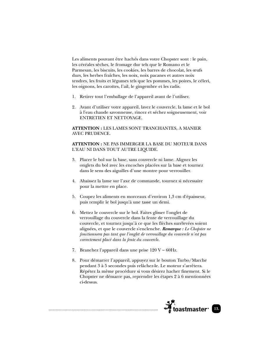 Toastmaster 1122 User Manual | Page 14 / 30