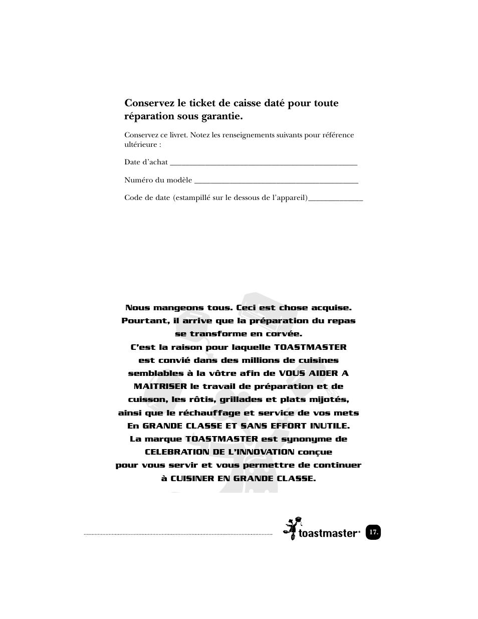 Toastmaster 1122 User Manual | Page 18 / 30