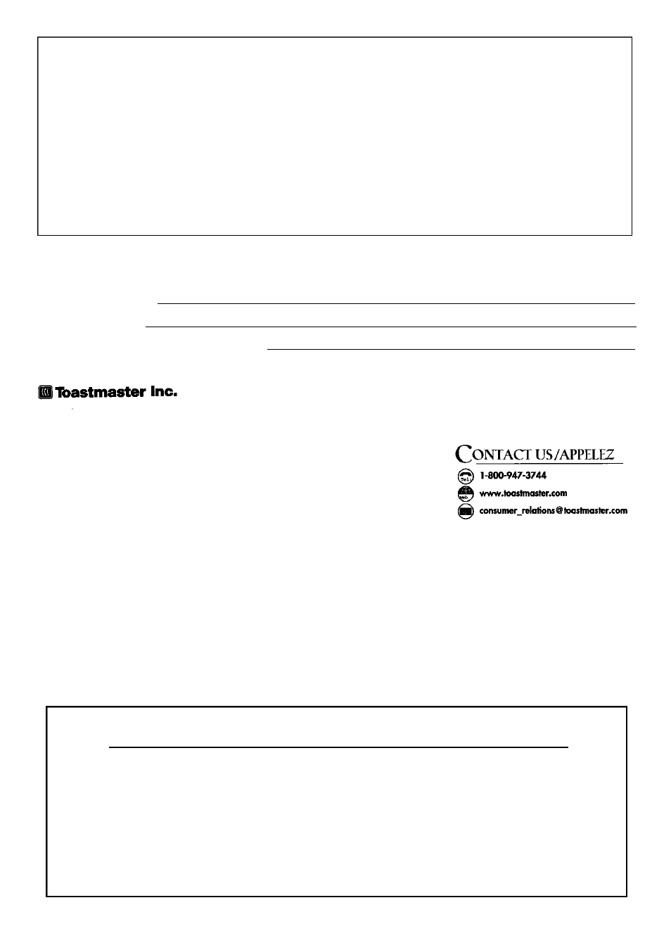 Toastmaster 815U User Manual | Page 16 / 16