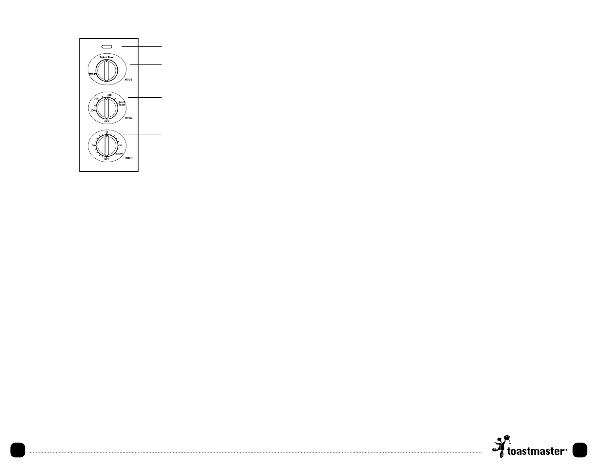 Operating instructions (cont.), Cooking containers, Operating instructions | Toastmaster TOV400 User Manual | Page 7 / 24