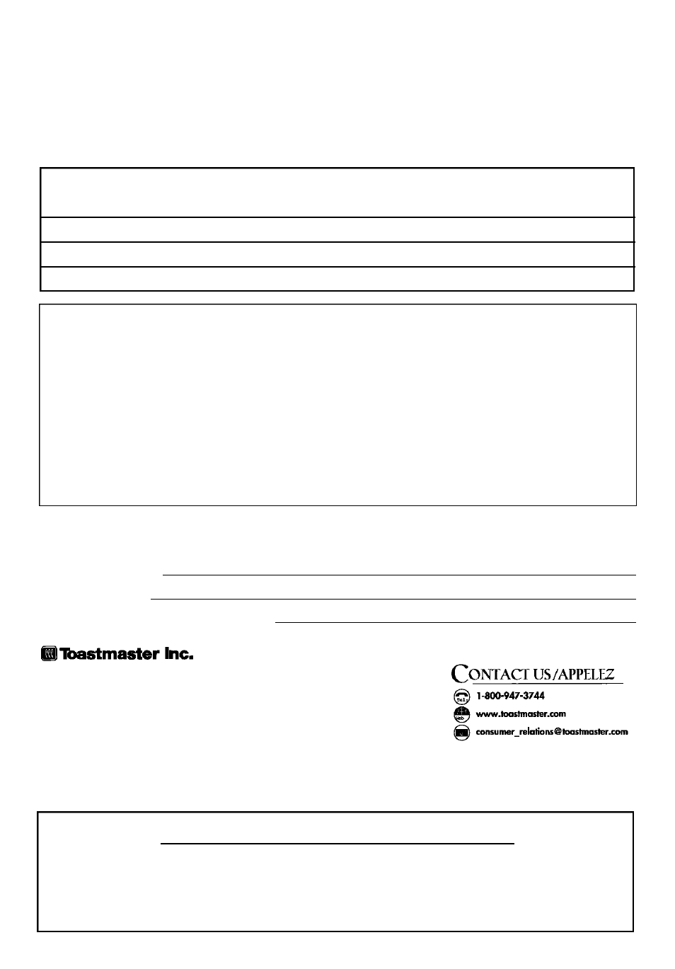 Toastmaster 1770U User Manual | Page 8 / 8