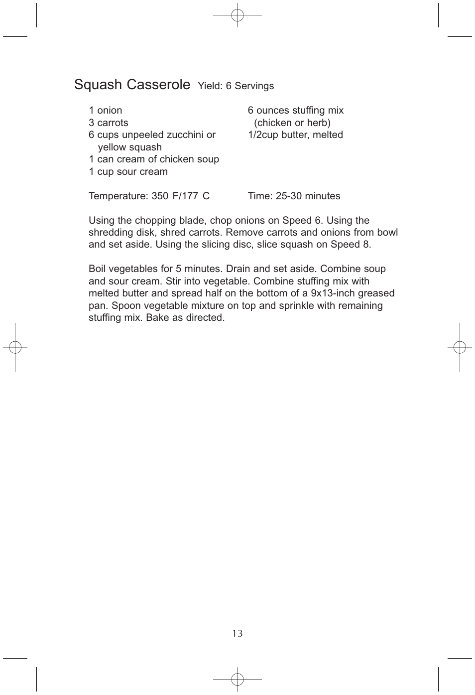 Squash casserole | Toastmaster RHFP8B User Manual | Page 14 / 18