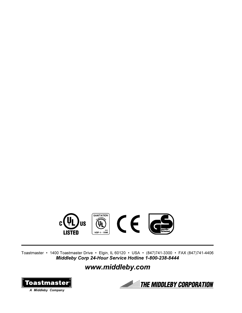 Toastmaster MBT240 User Manual | Page 16 / 16