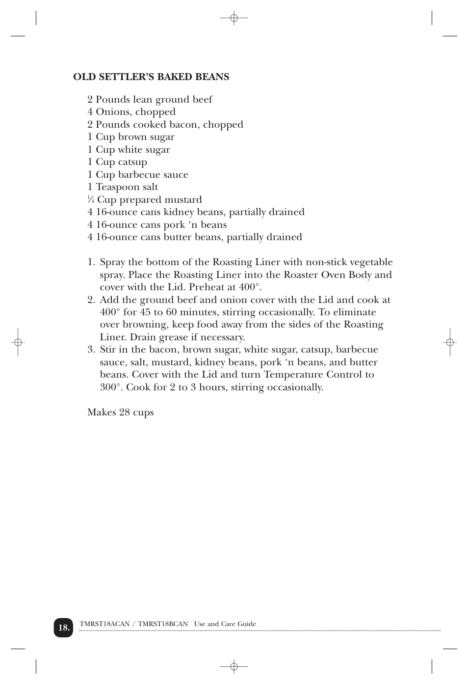 Toastmaster TMRST18ACAN User Manual | Page 19 / 24