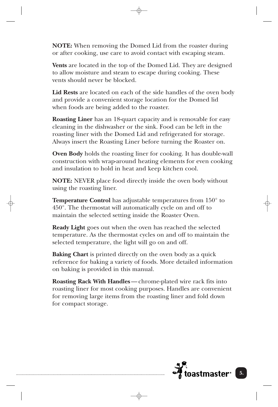 Toastmaster TMRST18ACAN User Manual | Page 6 / 24