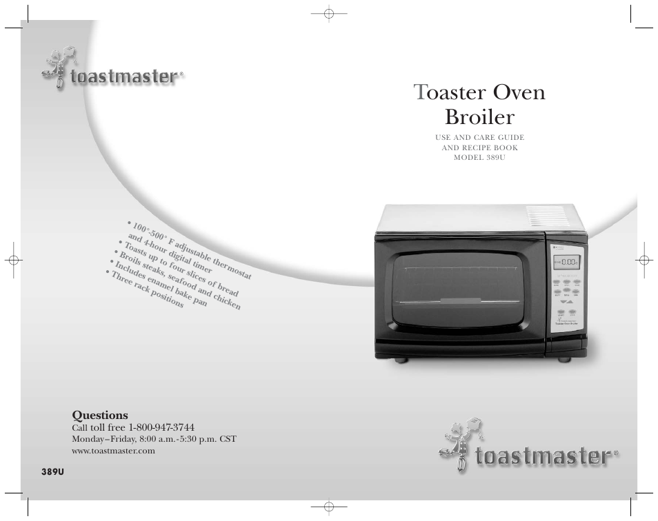 Toaster oven broiler | Toastmaster 389U User Manual | Page 28 / 28