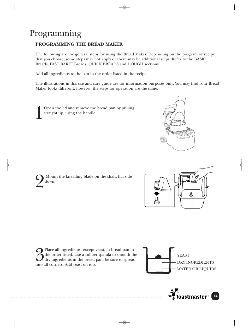 Programming | Toastmaster TBR20HCAN User Manual | Page 14 / 64