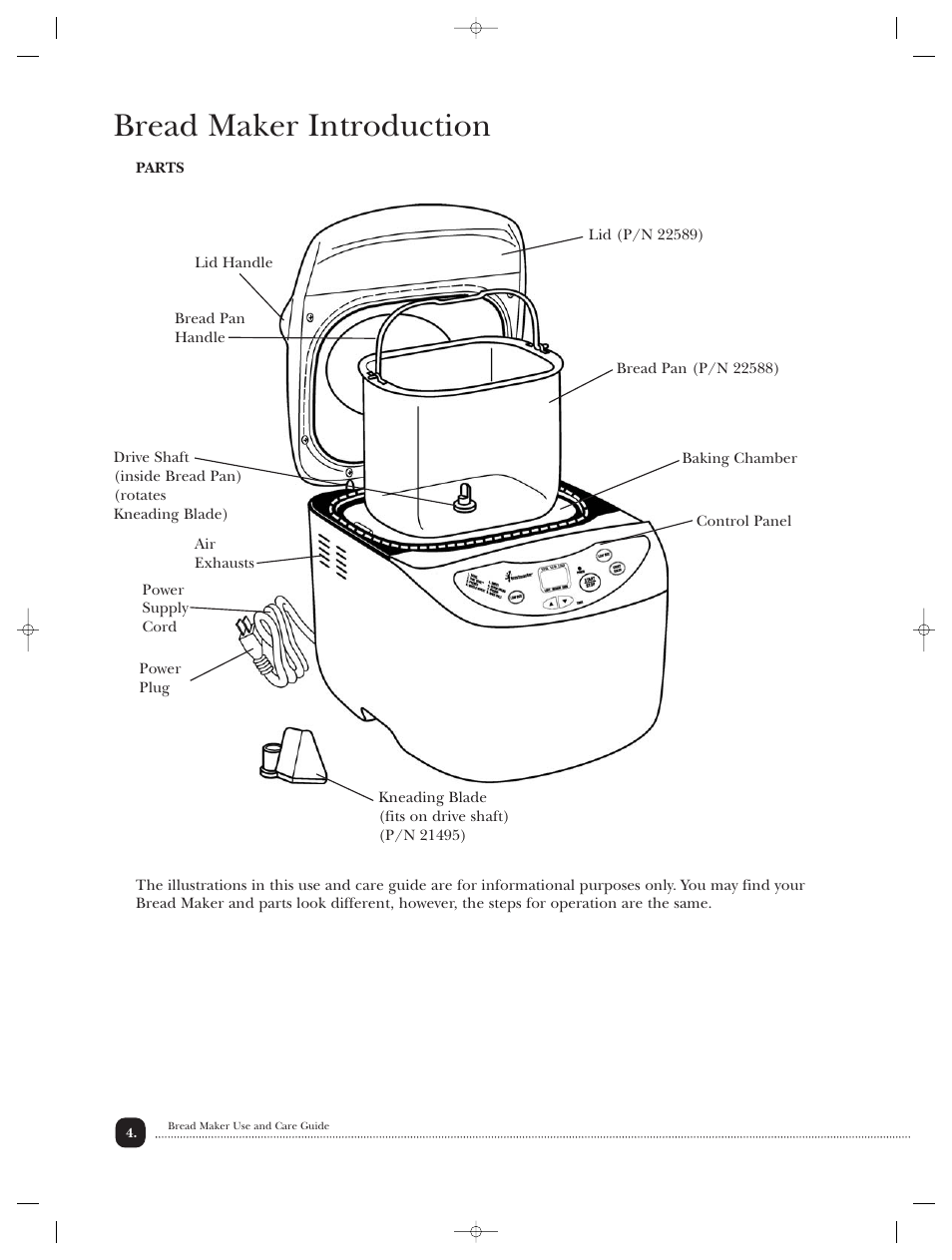 Bread maker introduction | Toastmaster TBR20HCAN User Manual | Page 5 / 64