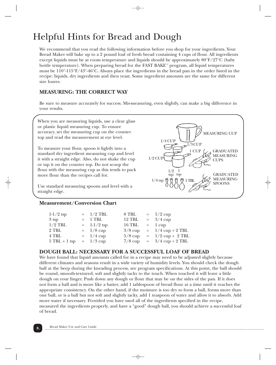 Helpful hints for bread and dough | Toastmaster TBR20HCAN User Manual | Page 9 / 64