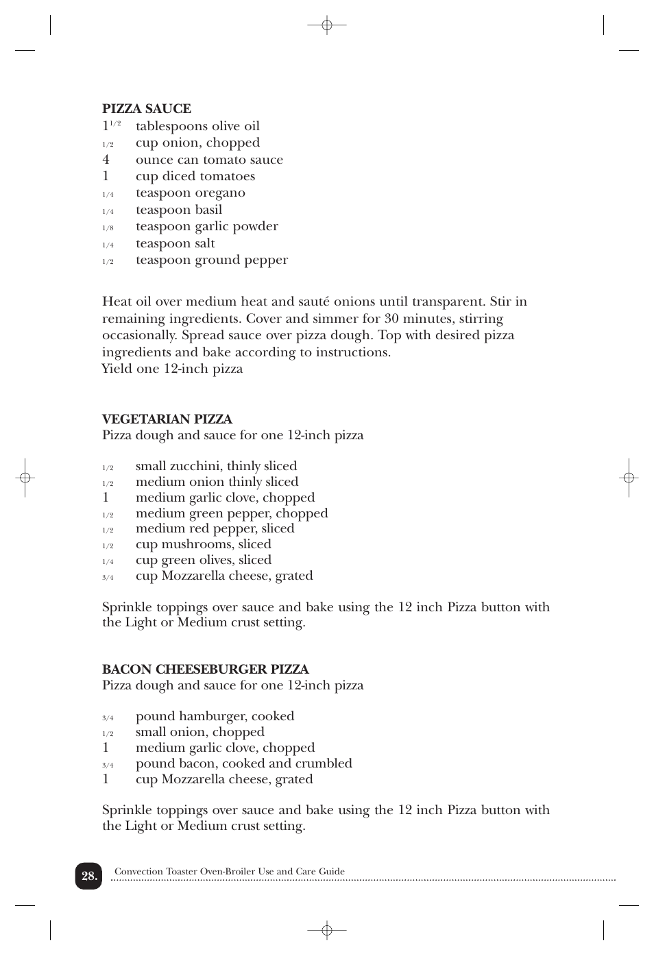 Toastmaster TOV211CAN User Manual | Page 29 / 33