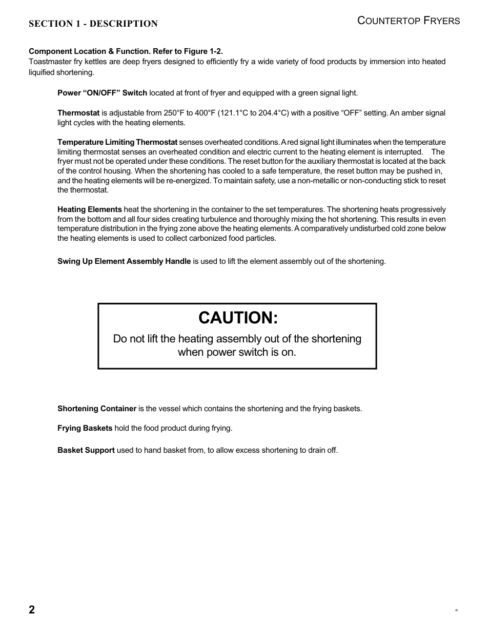 Caution | Toastmaster 1439 User Manual | Page 4 / 32