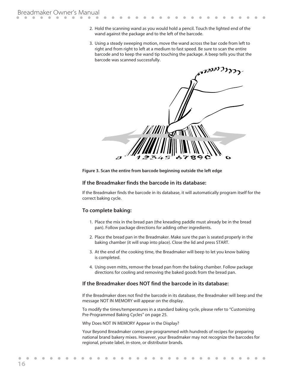 16 breadmaker owner’s manual | Toastmaster WBYBM1 User Manual | Page 16 / 108