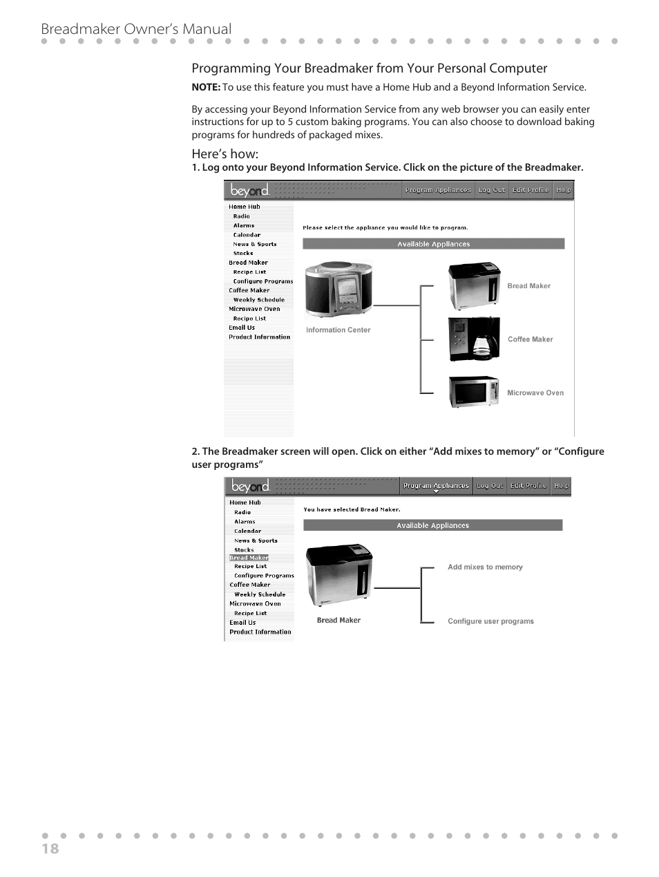 18 breadmaker owner’s manual | Toastmaster WBYBM1 User Manual | Page 18 / 108