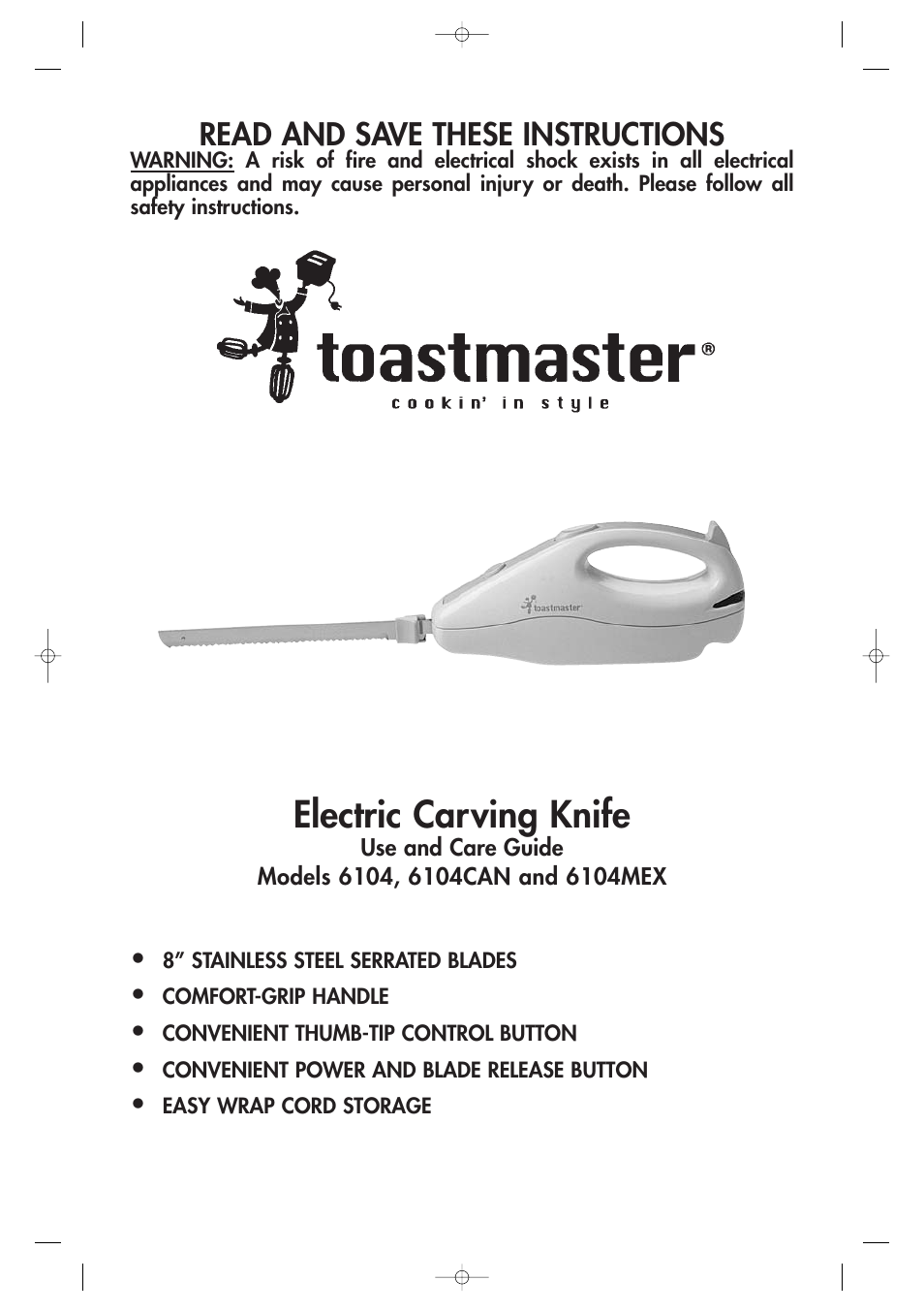 Toastmaster 6104CAN  EN User Manual | 5 pages