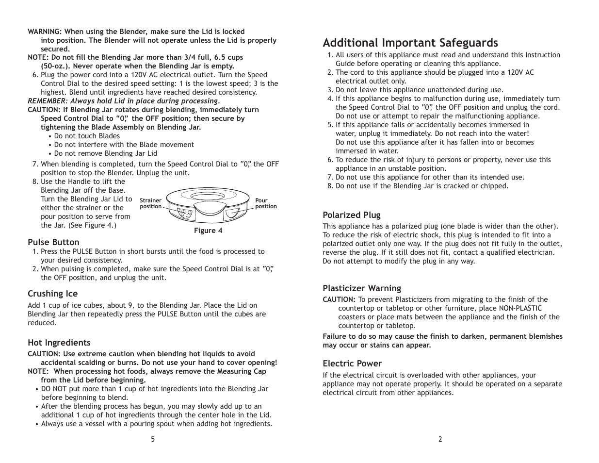 Additional important safeguards | Toastmaster RHBLRET User Manual | Page 3 / 8