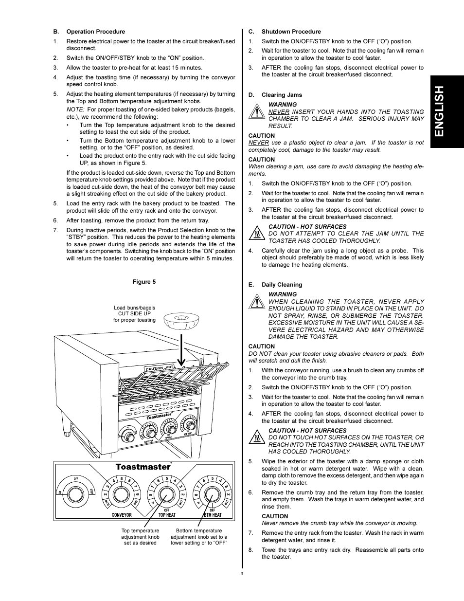English | Toastmaster TC17A User Manual | Page 3 / 4