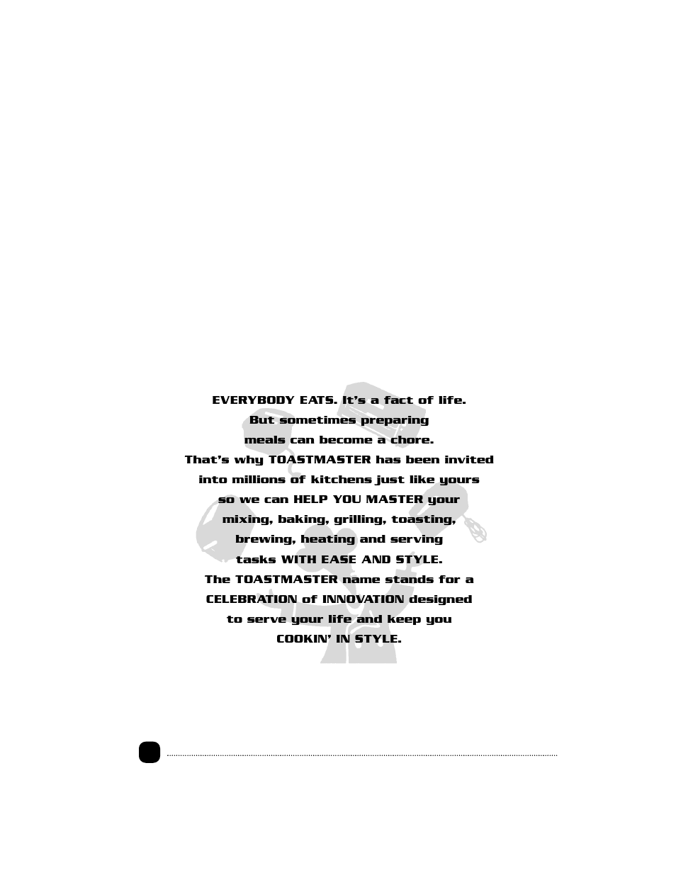 Keep dated sales receipts for warranty service | Toastmaster T2035W User Manual | Page 9 / 10