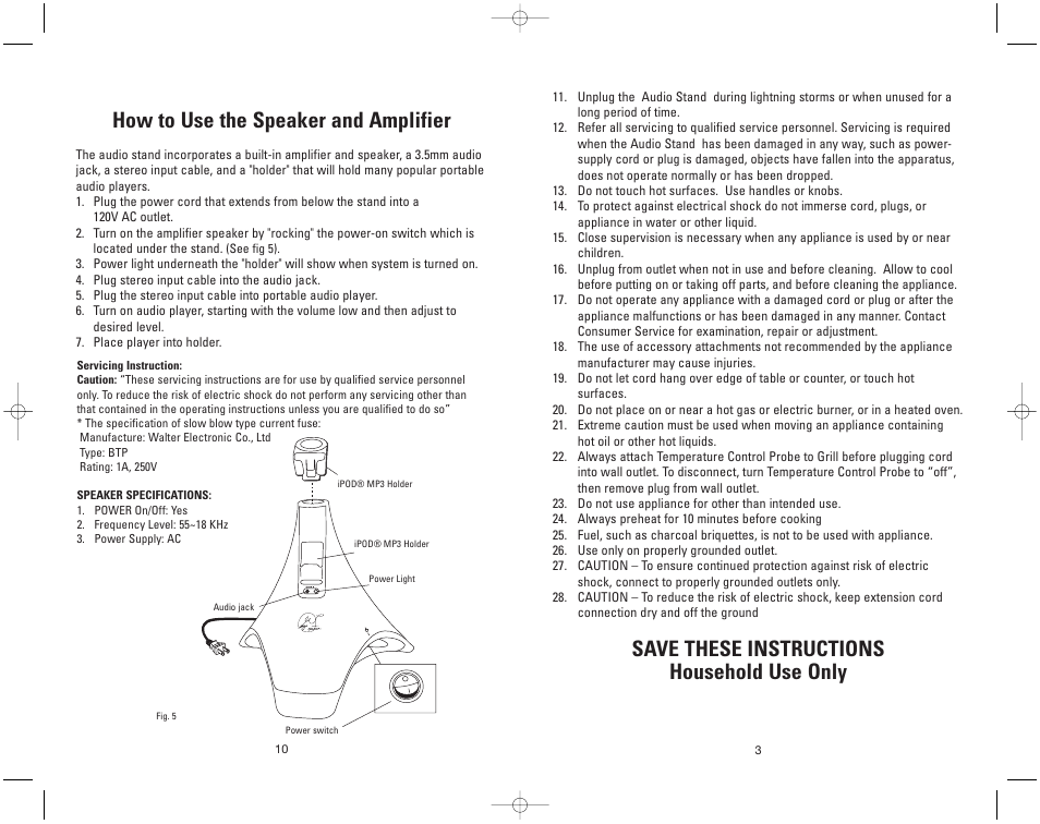 Toastmaster GIPOD200 User Manual | Page 10 / 12