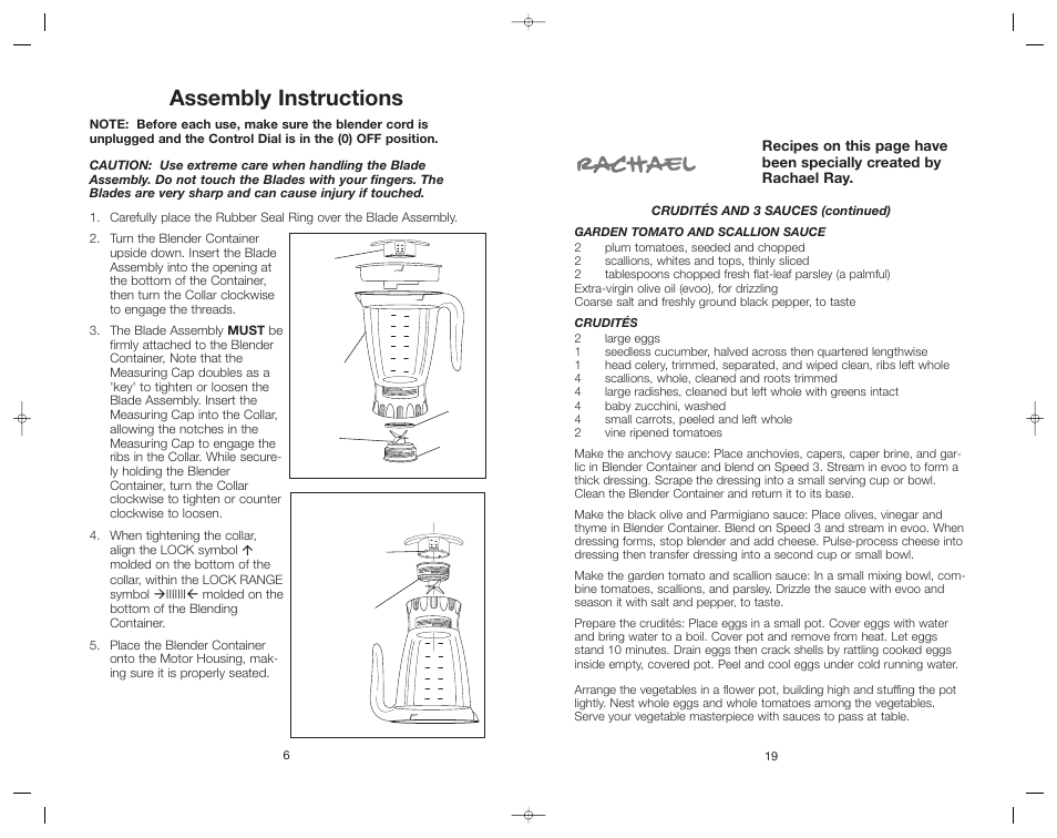 Assembly instructions | Toastmaster RRBL2A/T User Manual | Page 6 / 24