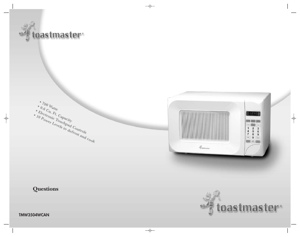 Microwave | Toastmaster TMW3504WCAN User Manual | Page 32 / 32