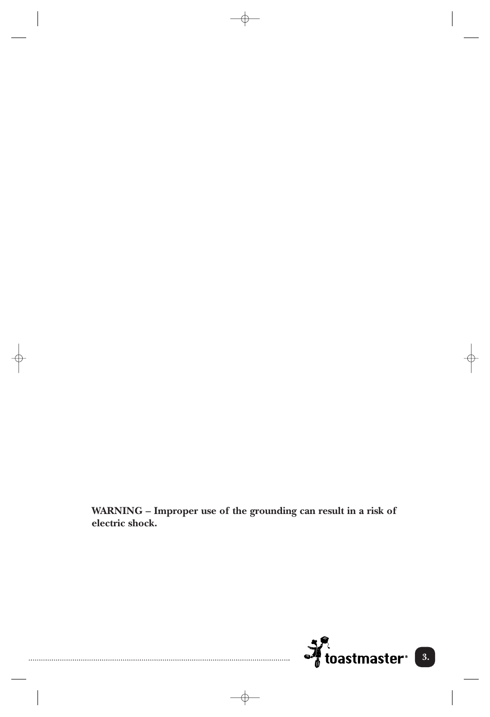 Additional important safeguards, Warning: to reduce the risk of injury to persons, Grounding instructions | Toastmaster TMW3504WCAN User Manual | Page 4 / 32