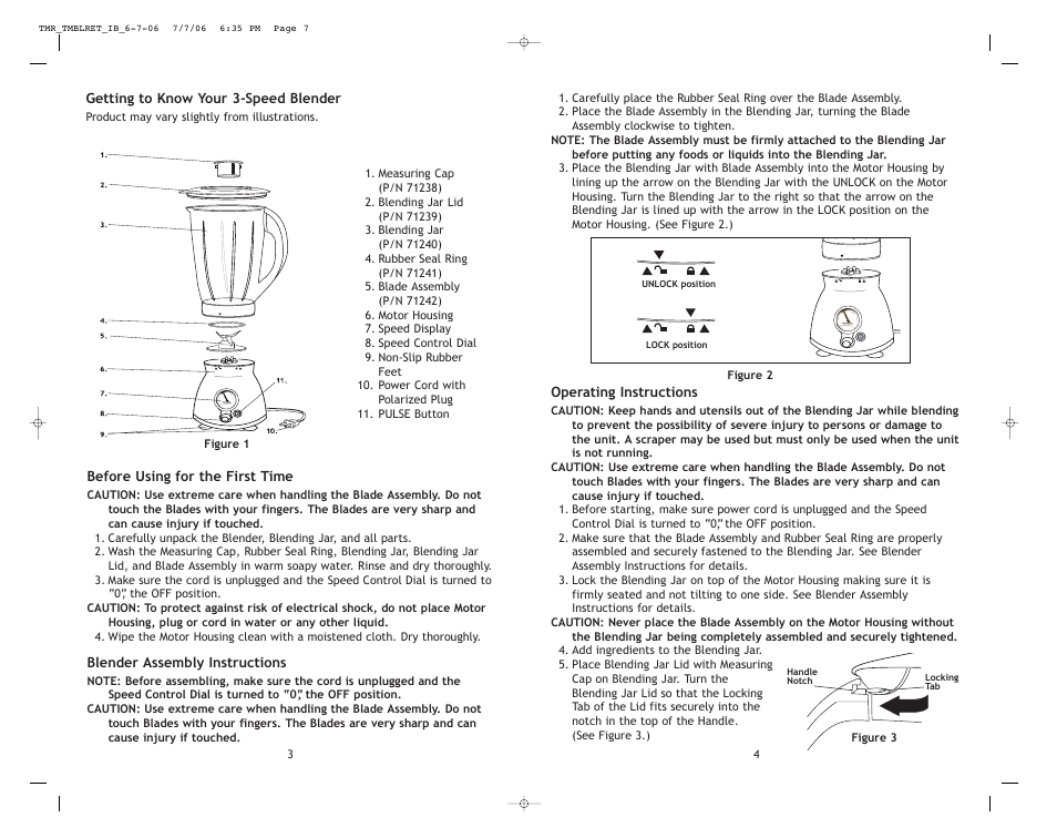 Toastmaster TMBLRET User Manual | Page 4 / 8