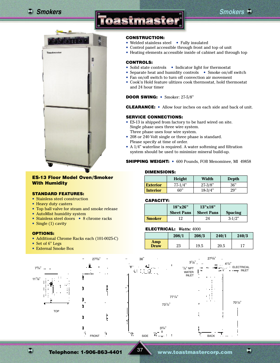 Smokers | Toastmaster TP209 User Manual | Page 39 / 68
