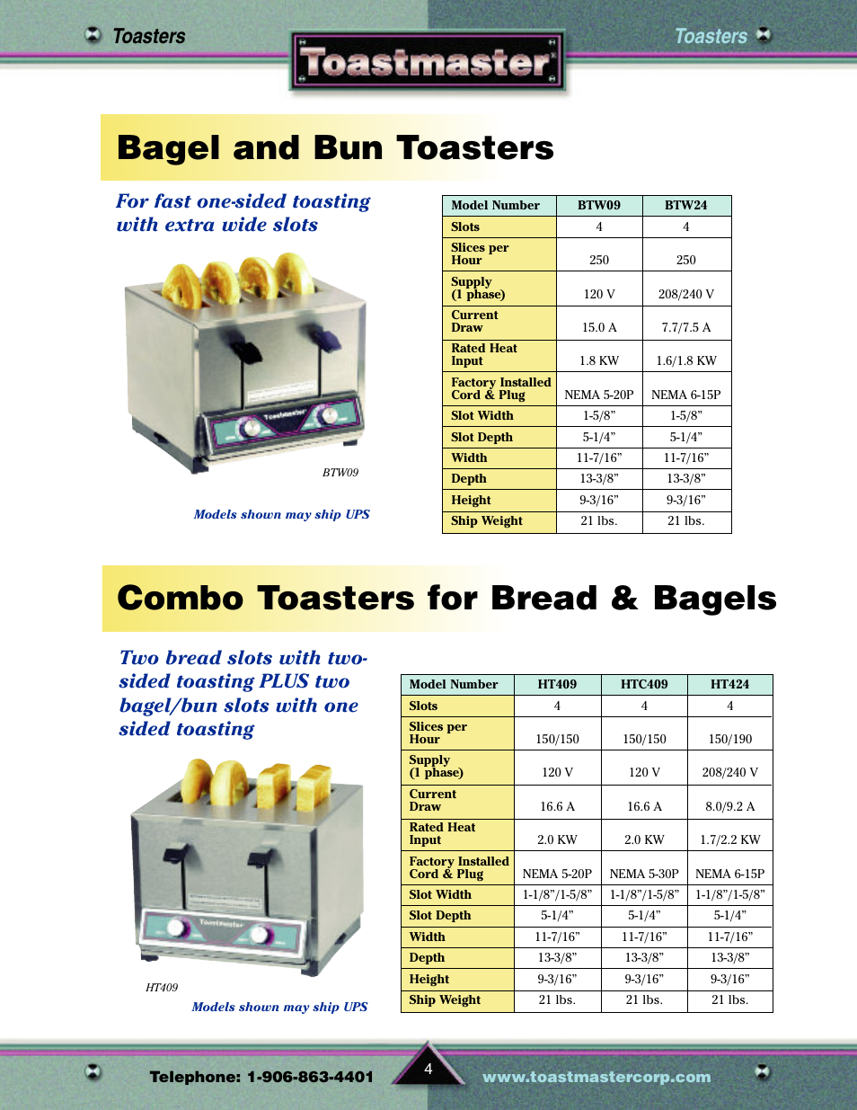 Toasters | Toastmaster TP209 User Manual | Page 6 / 68