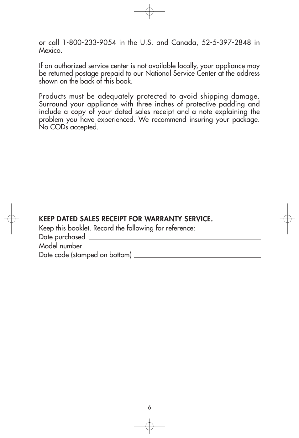 Toastmaster 1108 User Manual | Page 6 / 7