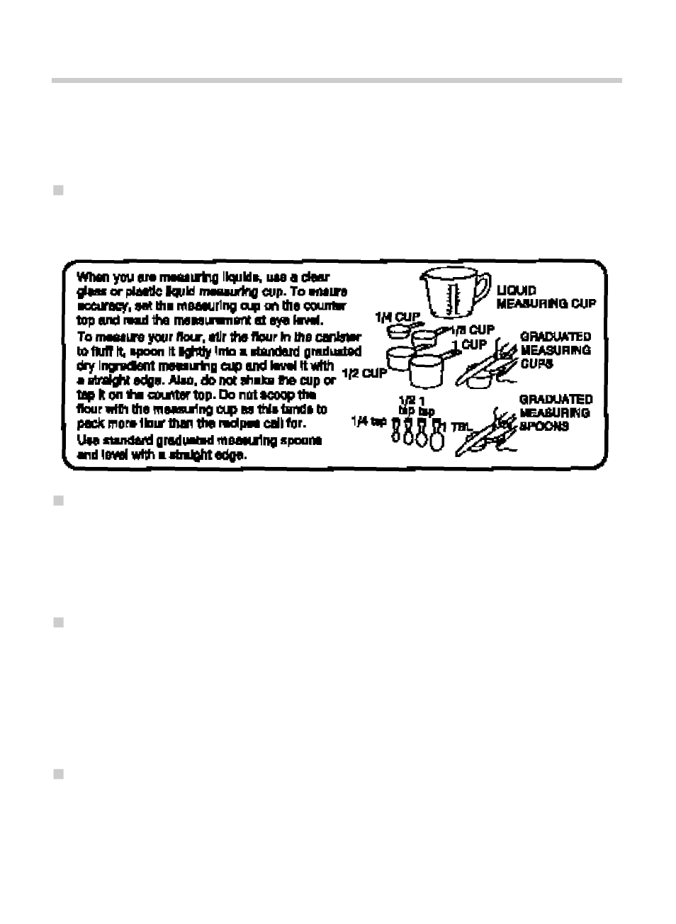 Ingredients, Measuring: the correct way, Measurement/conversion chart | Toastmaster 1143S User Manual | Page 14 / 60