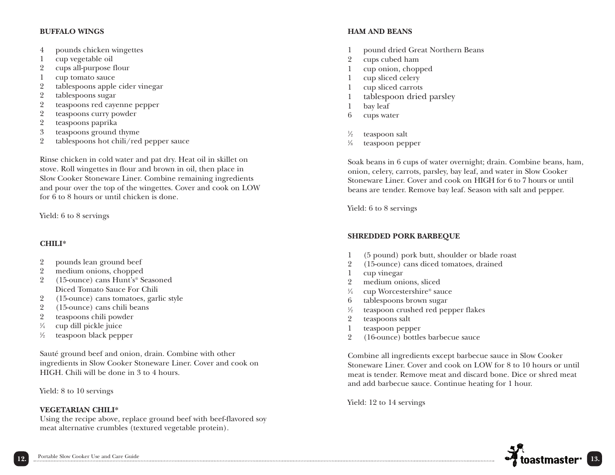 Toastmaster TSC4P User Manual | Page 14 / 24