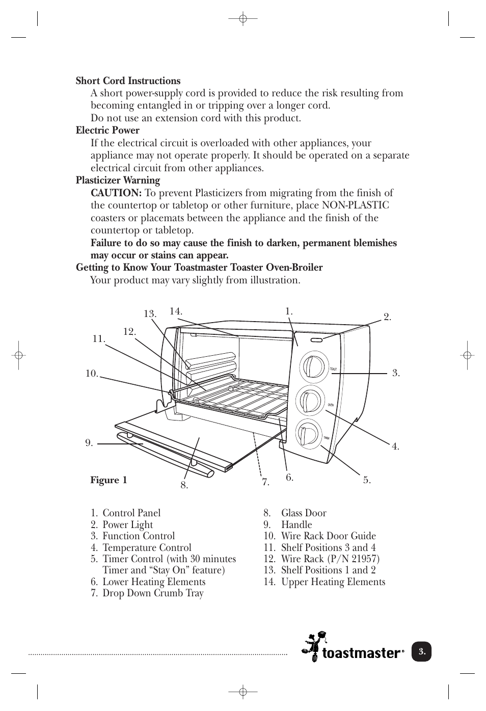 Toastmaster TOV400CAN User Manual | Page 4 / 12