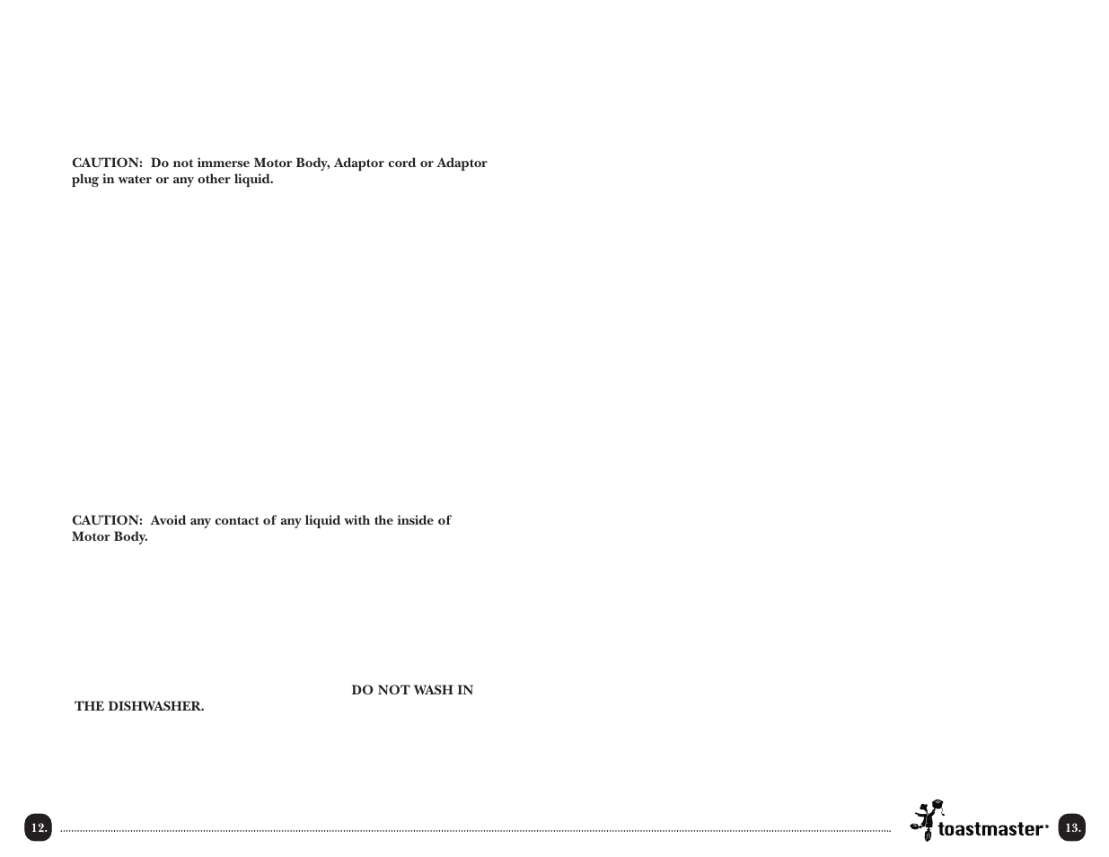 Storage, User maintenance instructions, Cleaning | Toastmaster TMCKM2SIM User Manual | Page 14 / 30