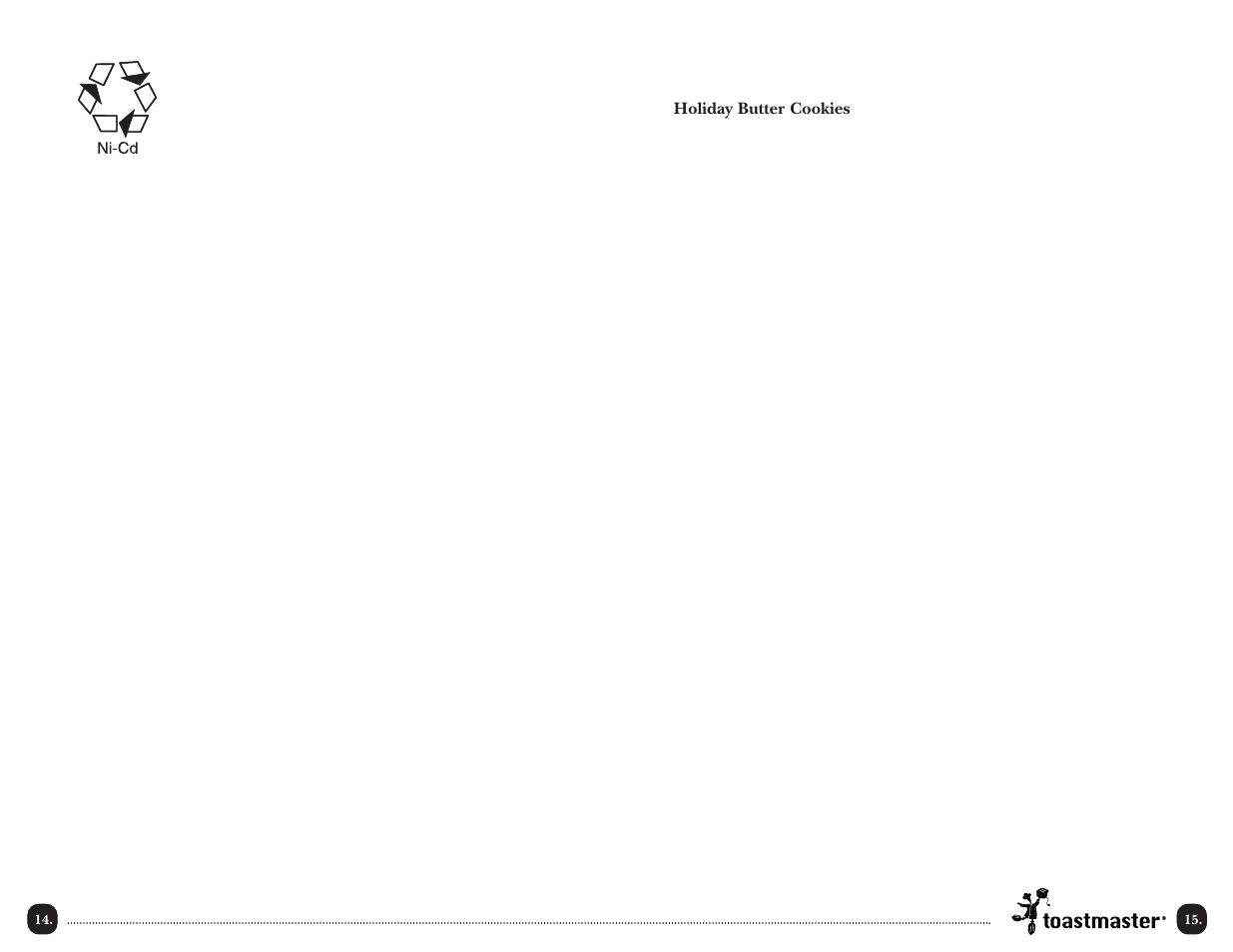 Recipes, Recycling ni-cad batteries | Toastmaster TMCKM2SIM User Manual | Page 16 / 30