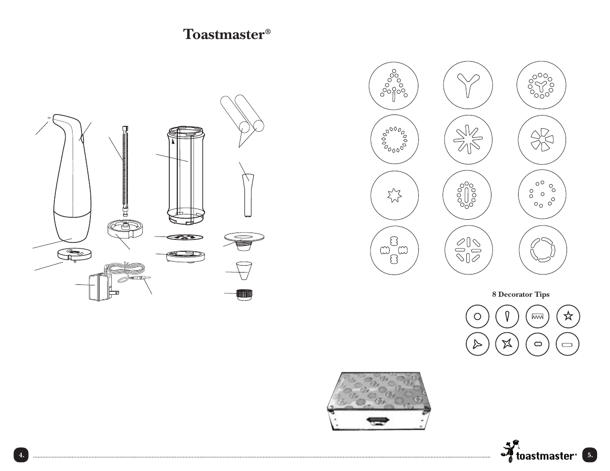 Cordless cookie press | Toastmaster TMCKM2SIM User Manual | Page 6 / 30