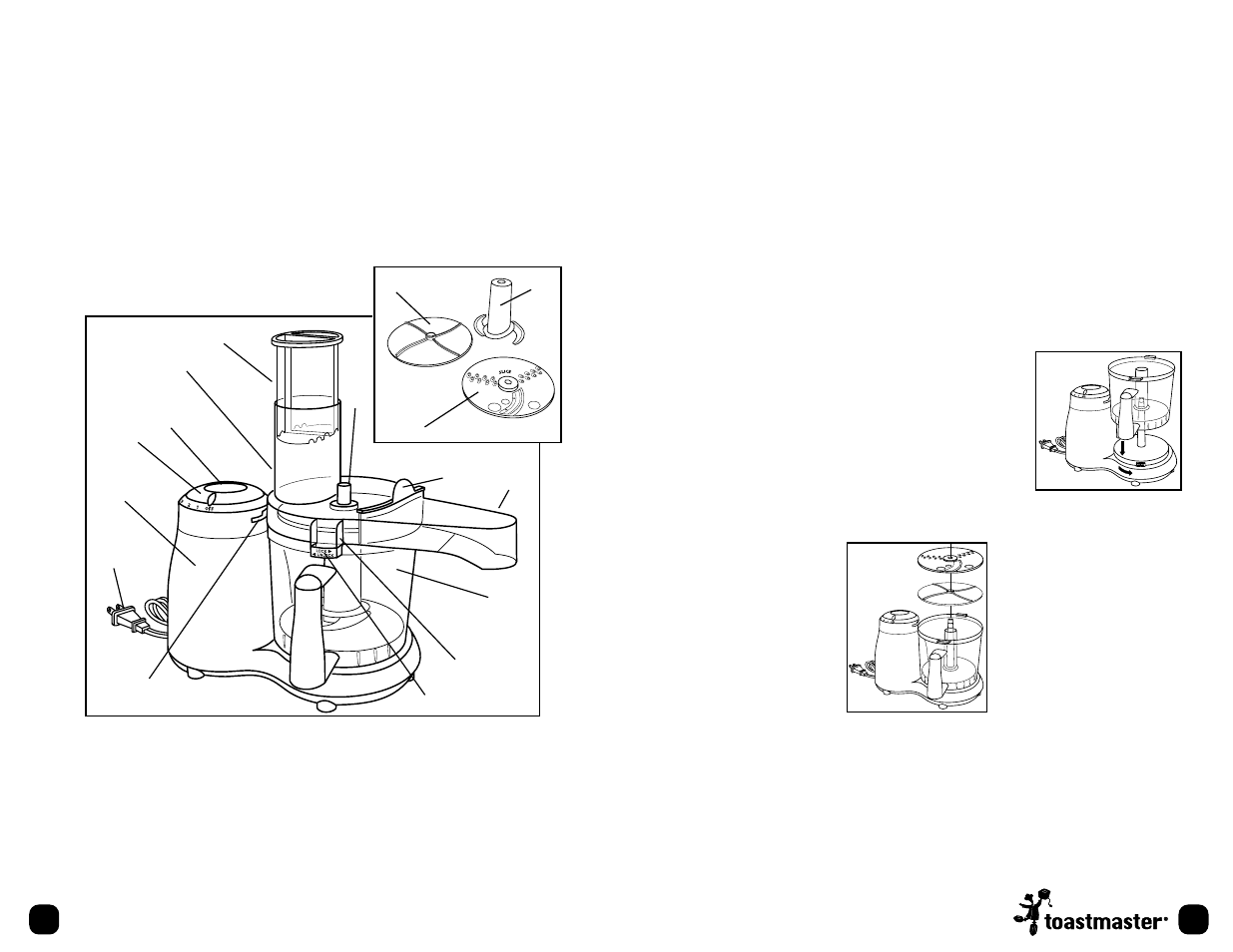 Before using for the first time, Operating instructions, Plasticizer warning | Getting to know your 8-cup food processor, How to slice or shred food | Toastmaster TFP8W User Manual | Page 6 / 22