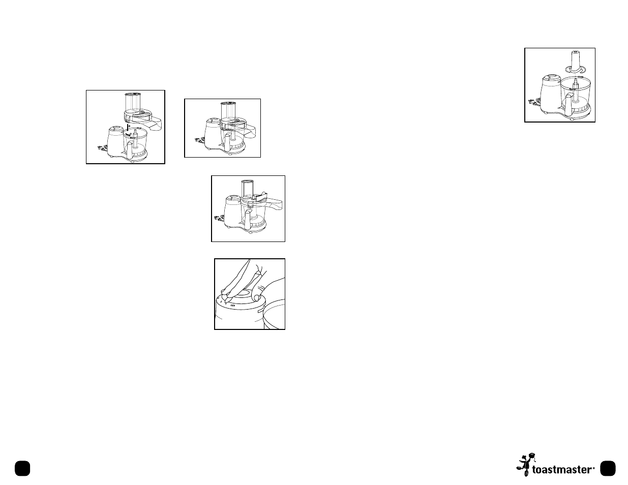 Operating instructions, Cont.), How to chop food | Toastmaster TFP8W User Manual | Page 7 / 22