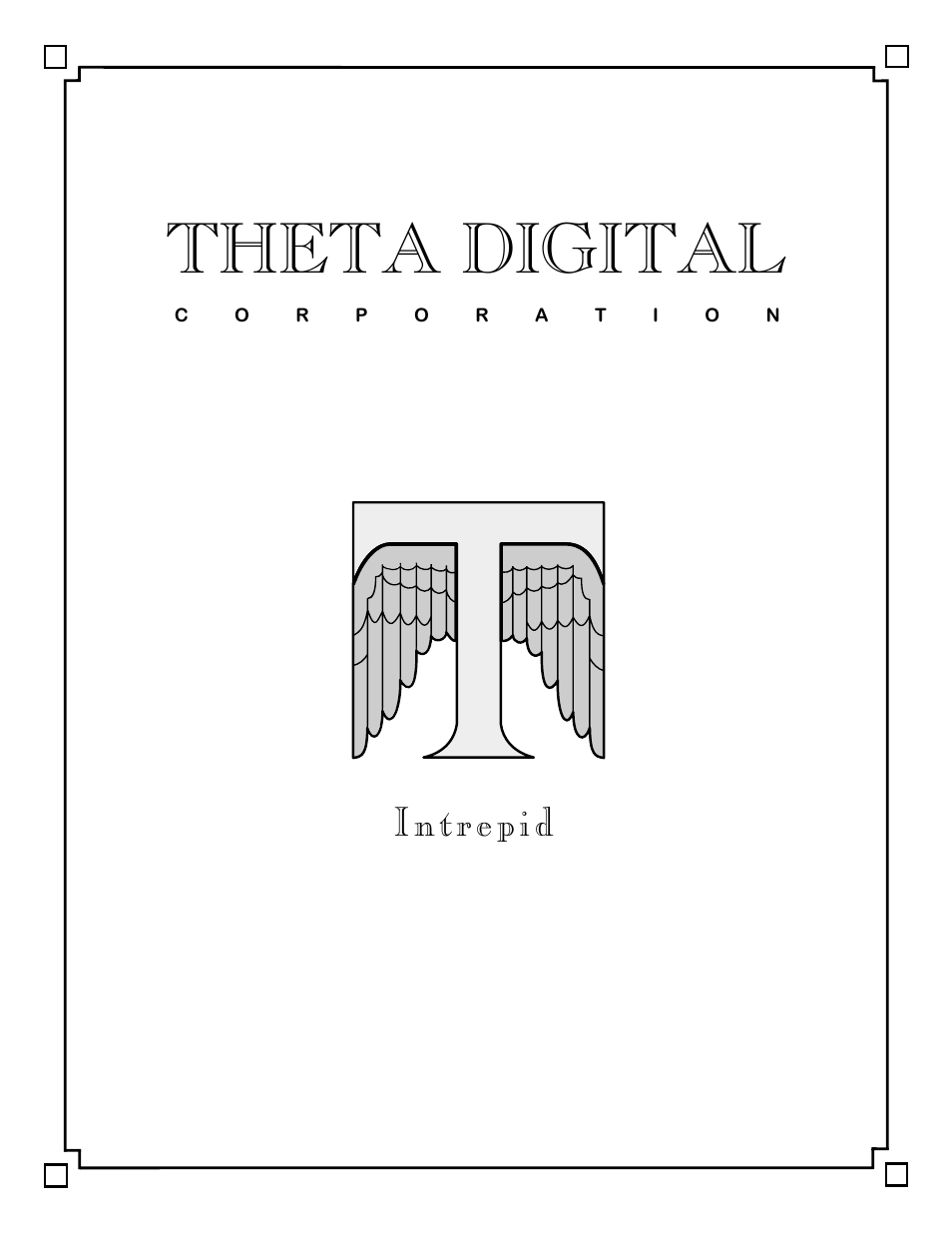Theta Digital Intrepid User Manual | 20 pages