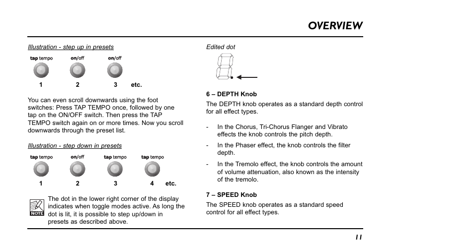 Overview | TC Electronic NM-1 Nova Modulator User Manual | Page 11 / 34