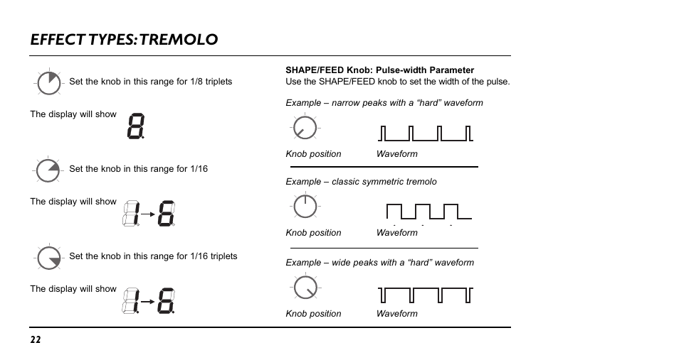 Effect types:tremolo | TC Electronic NM-1 Nova Modulator User Manual | Page 22 / 34
