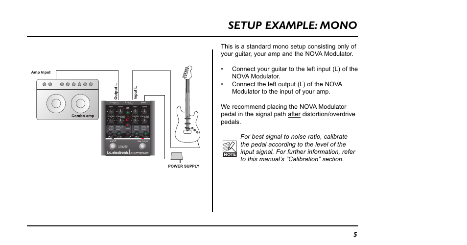 Setup example: mono | TC Electronic NM-1 Nova Modulator User Manual | Page 5 / 34