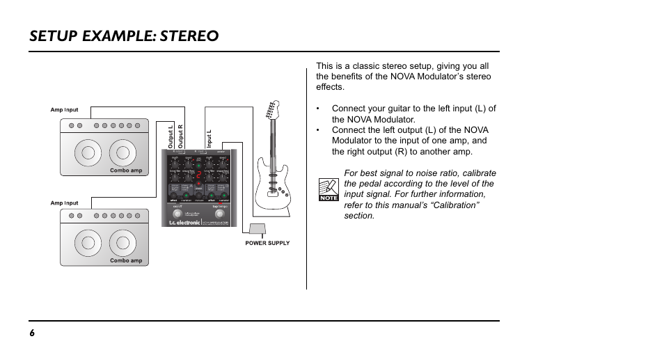 Setup example: stereo | TC Electronic NM-1 Nova Modulator User Manual | Page 6 / 34